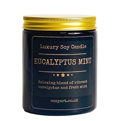 Eucalyptus Mint Soy Wax Scented Candle 180ml
