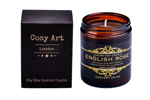 English Rose Soy Wax Scented Candle 180ml