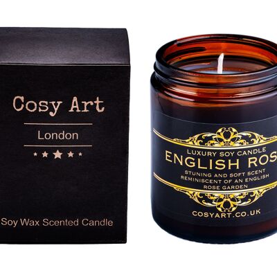 English Rose Soy Wax Scented Candle 180ml