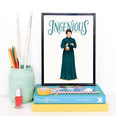 Marie Curie Ingenious Art Print