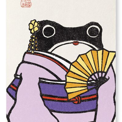 GEISHA EZEN FROSCH Kunstdruck