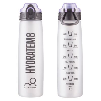 Lilac Hydration Tracker Water Bottle (active style without straw) 900ml