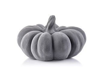 MAVE Figure citrouille velours gris 17xh10cm