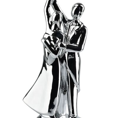 MIA Silver couple figurine 9.5x5xh20cm