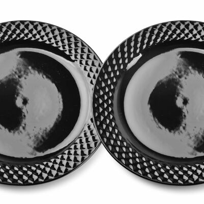 DIAMOND BLACK Set de 2 assiettes plates 26,5cm