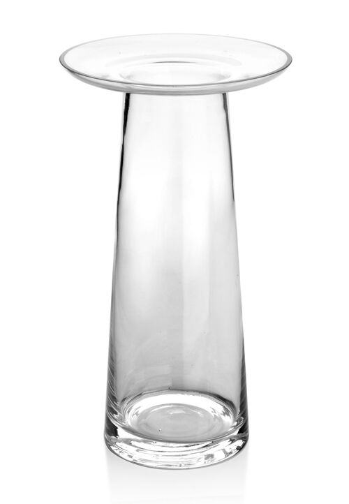 SERENITE Vase with a collar h25x14.5 transparent