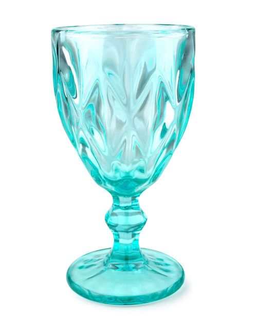 ELISE TURQUOISE Set of 6 glasses 250ml 8.8xh17cm