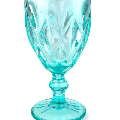 ELISE TURQUOISE Set de 6 verres 250ml 8.8xh17cm