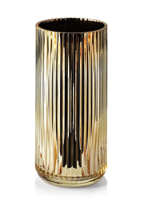 SERENITE GOLD Vase diam.11xH:25cm