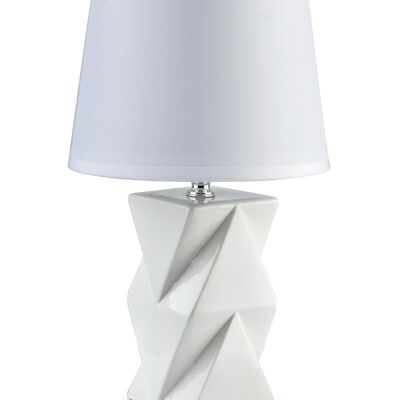 Lampe LUNA TRIANGLE BLANCHE h31x8.5cm