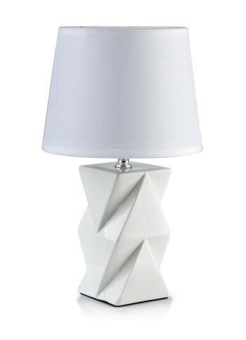 Lampe LUNA TRIANGLE BLANCHE h31x8.5cm 1