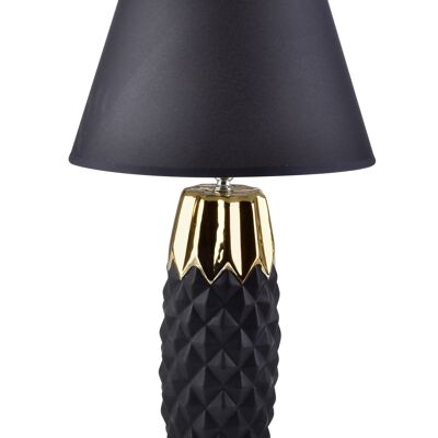 LARA LAMP H52x12cm Gold und Schwarz matt