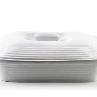 BASIC Rectangular dish with lid 34x22h10cm