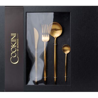 CASA GOLD Set mit 16 Besteck COOKINI