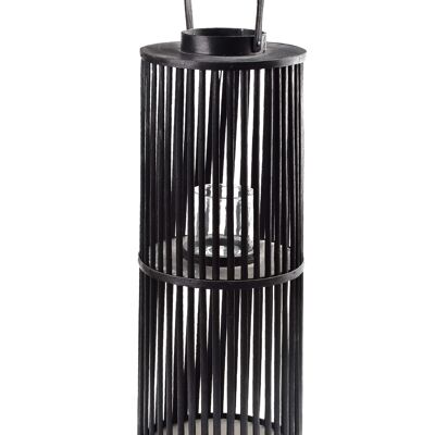 LUCIE BLACK Lantern h76/h with handle 95cmx31cm