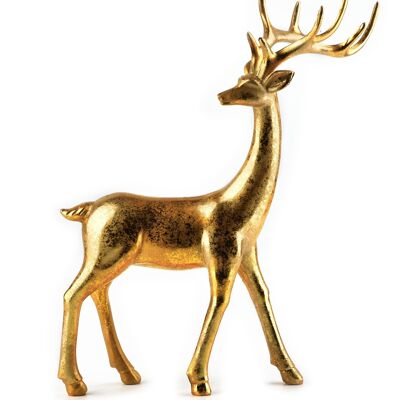 SANTA LILA Figure 23x6xh27cm golden reindeer