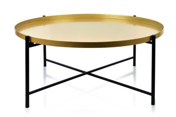 Table basse LUCAS NOIR&OR 76,5xh32cm 1