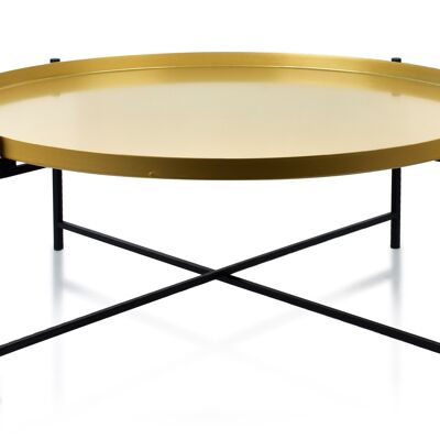 LUCAS BLACK&GOLD Coffee table 76.5xh32cm