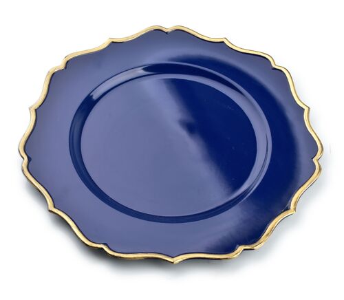 BLANCHE COLORS Underplate navy blue decorative item 33x33x2cm
