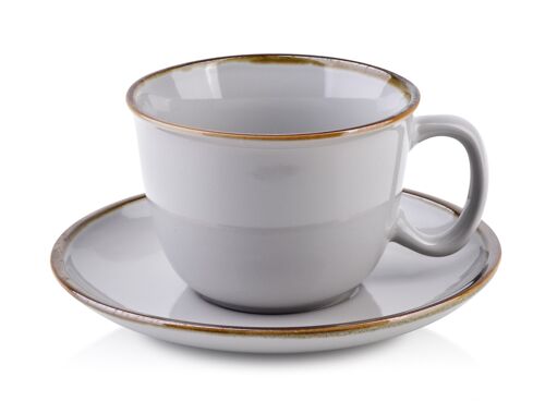 CAL GRAY Cup 280ml with saucer 15cm