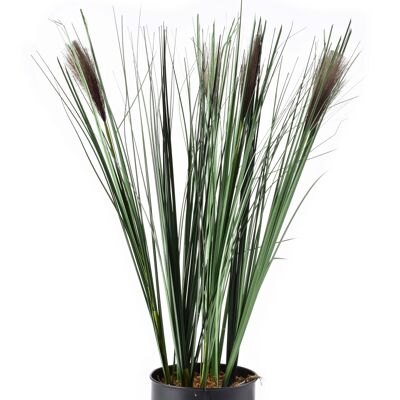 Fleur artificielle 12.5xh54cm fleurs brun-vert