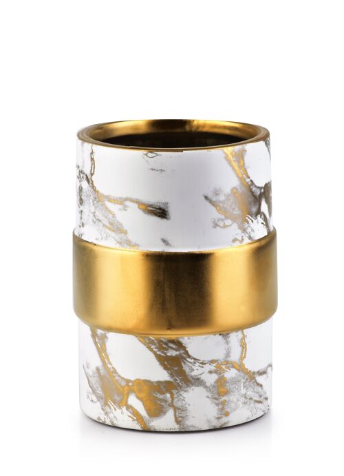 CRISTIE GOLD Vase 11Xh15.5cm