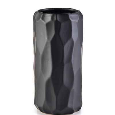 BABETTE SCHWARZE VASE 11xh22cm