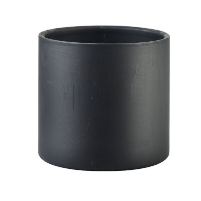 AVA Vaso in ceramica nero 12,5xh11,7cm