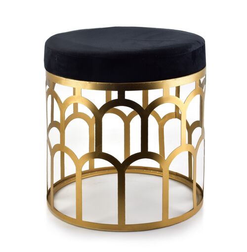 MARGIE Black stool h38*36cm