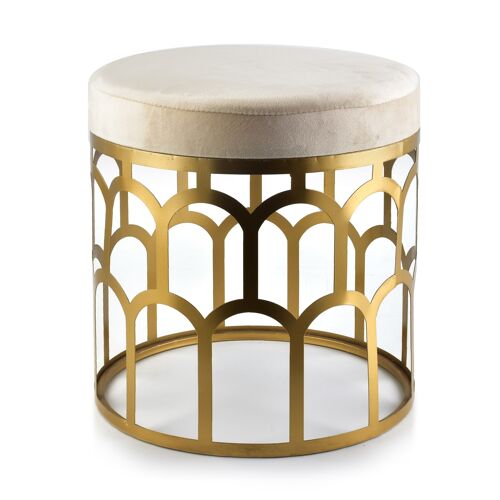 MARGIE Beige stool h38*36cm