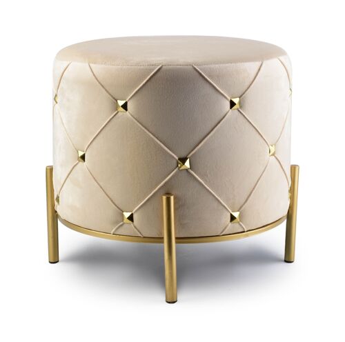 TULLY beige pouffe h40x46cm