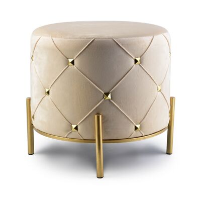 TULLY beige pouffe h40x46cm