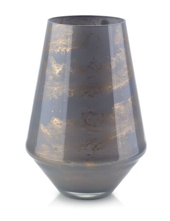 CRISTIE DIAMENT Vase en marbre gris h27cm 1