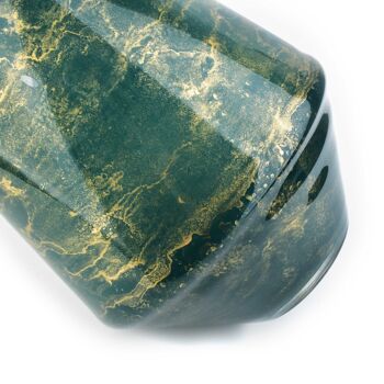 CRISTIE DIAMENT Vase en marbre vert h27cm 2