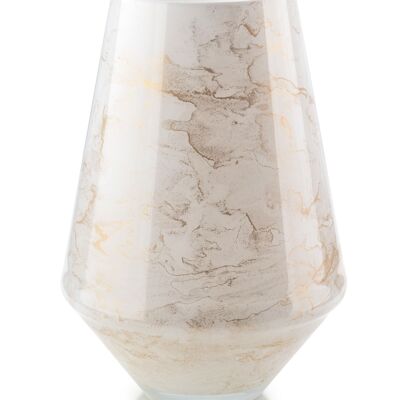 CRISTIE DIAMENT Vase en marbre blanc h27cm