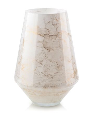 CRISTIE DIAMENT Vase en marbre blanc h27cm 1