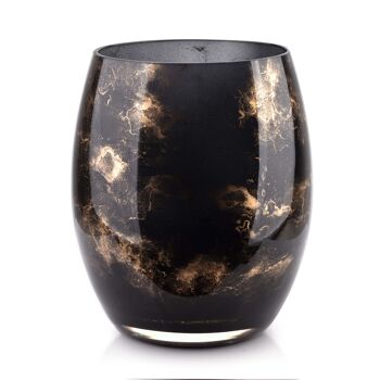 CRISTIE Vase 20x16cm marbre noir 1