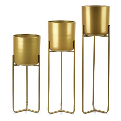 SWEN GOLD Set di 3 coperture su supporto 19xh77cm/19xh66cm/19xh55cm