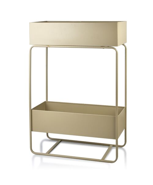 SWEN BEIGE Two-level bar/flower stand 60x25.5xH:90 cm