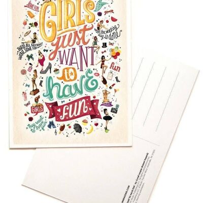 Girls Just Want To Have Fun Postcards