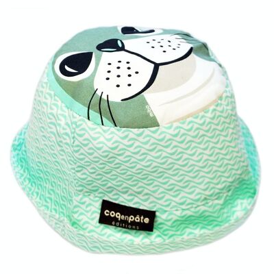 Gorro de pescador para bebé y niño, algodón orgánico - Seal