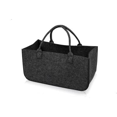 Dark gray felt log bag 25x25x50cm