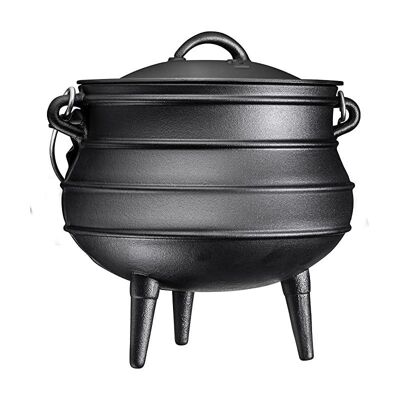8L- 8 liter cast iron cooking pot or cauldron