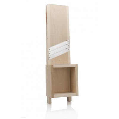 Sauerkraut grater with drawer in natural solid beech 57cm