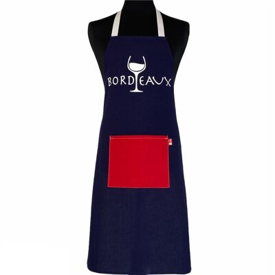 Apron, "Glass of Bordeaux wine" navy