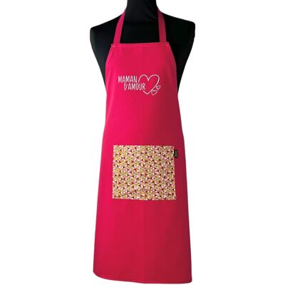 Apron, “Mom of love” pink