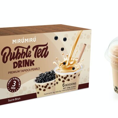 Bubble Tea Kits – Tapioka & brauner Zucker (6 Getränke, Strohhalme inklusive)