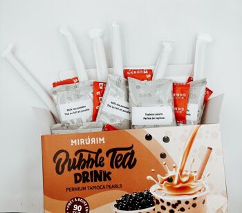 Bubble Tea Kits - Tapioca & Sucre Brun (6 boissons, pailles incluses) 4