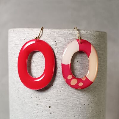 Montsoreau reversible earrings – abstract motif 1234