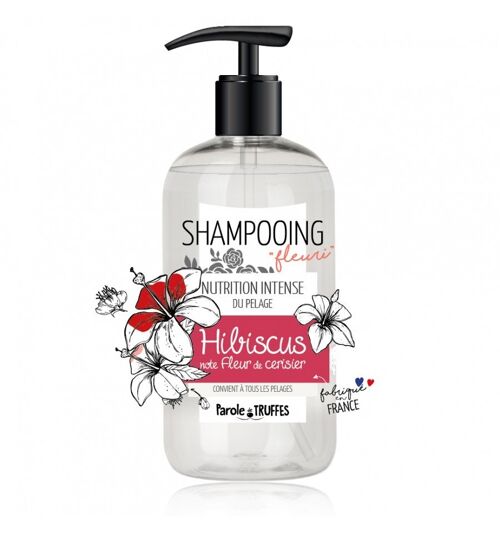 Shampooing Fleuri Hibiscus et note de fleur de cerisier